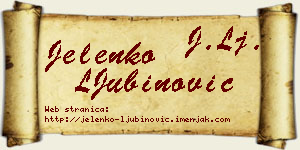 Jelenko LJubinović vizit kartica